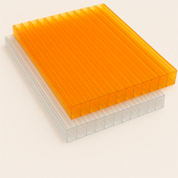 Сотовый поликарбонат 3,7х2100х6000 мм оранжевый 55% в наличии в Пензе