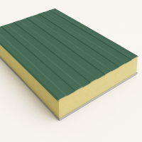 Стеновая сэндвич-панель с минеральной ватой 60 мм RAL 1018